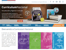 Tablet Screenshot of curriculumnacional.cl